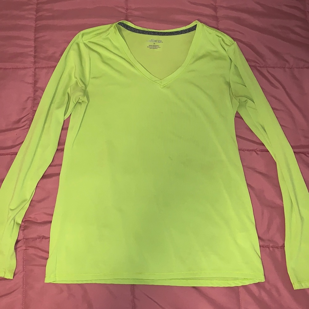 BCG Lime Green dri fit long sleeve